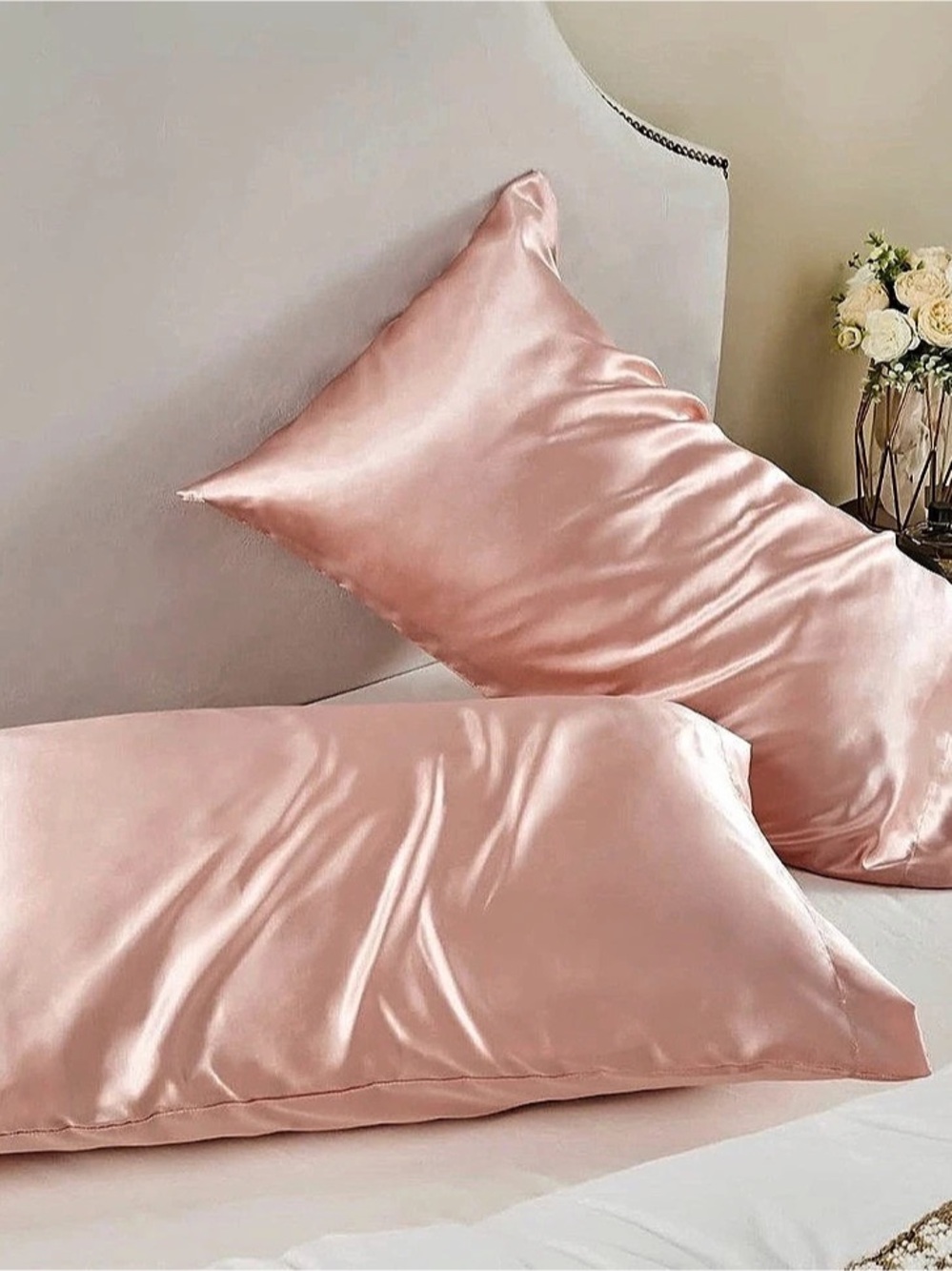 Coral Satin Pillowcases